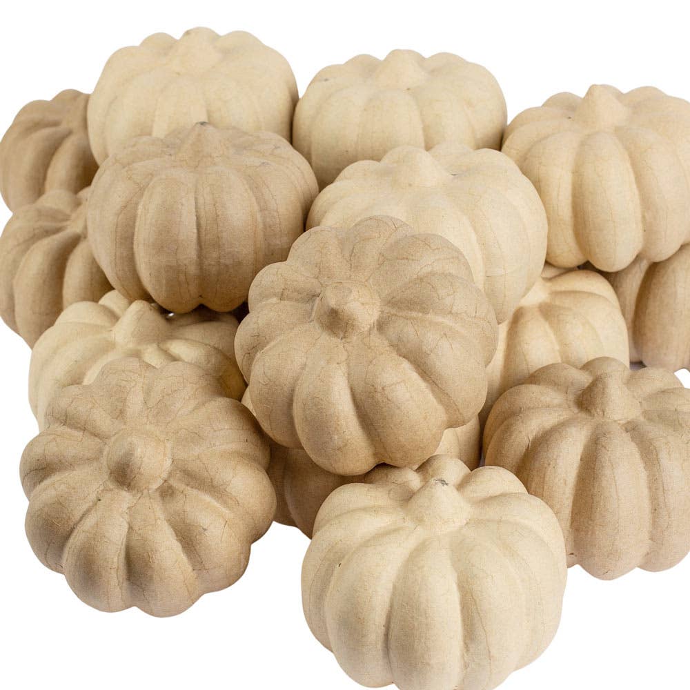 Factory Direct Craft – wholesale Papier maché – Pappersmaché Pumpa - 3-1/2" H x 4-1/2" Dia.6