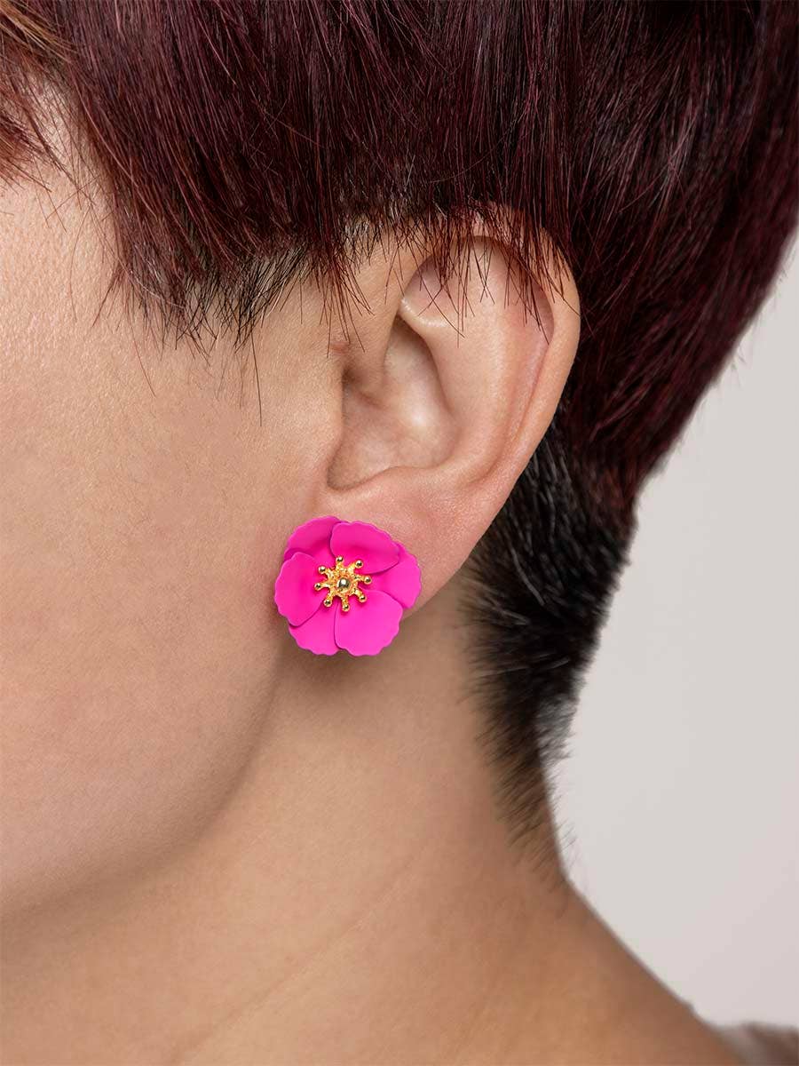 ZENZII Jewelry - Wholesale Dangle Earrings - Double Flower Drop Earring10