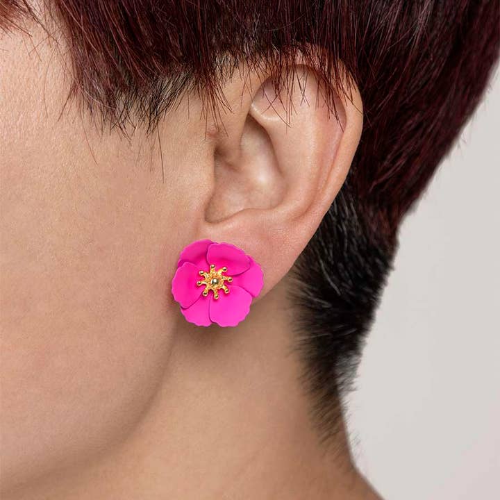 ZENZII Jewelry - Wholesale Dangle Earrings - Double Flower Drop Earring10