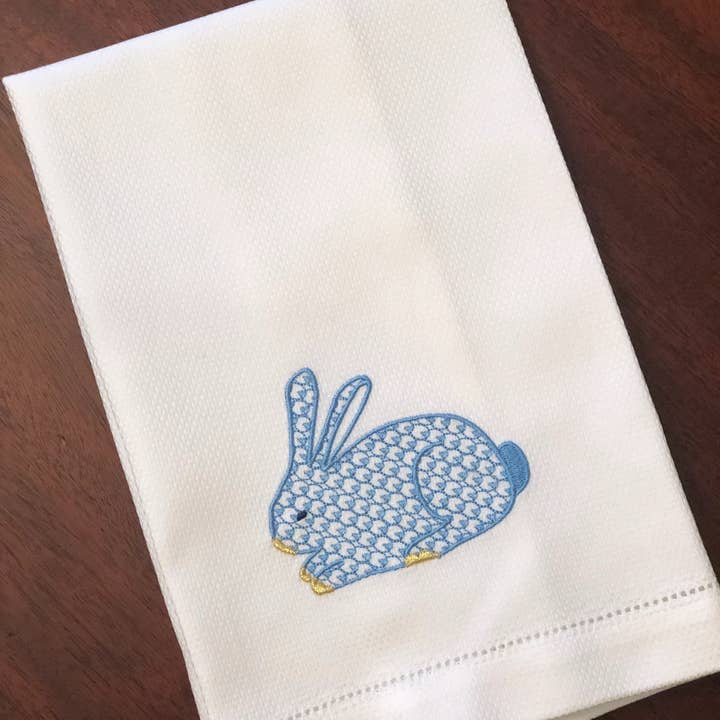 Bunny Huck Towel for wholesale by Oh Happy Day Shoppe