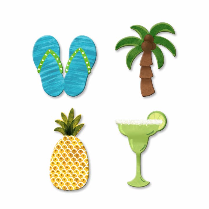 Roeda Studio - Wholesale Magnet - Summer Beach Magnets S/4