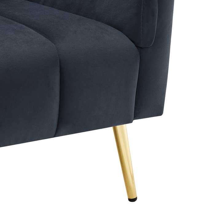 Urban Meuble - Wholesale Sofa - Black velvet 3-seater convertible sofa with 5-position backrests MEZEDS19