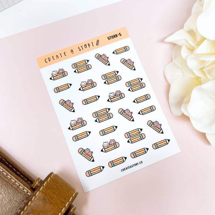 ST098 | Pencils | Planner Stickers for wholesale by Ohana Story