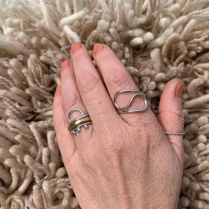 Captial S Ring for wholesale by 47 Suns