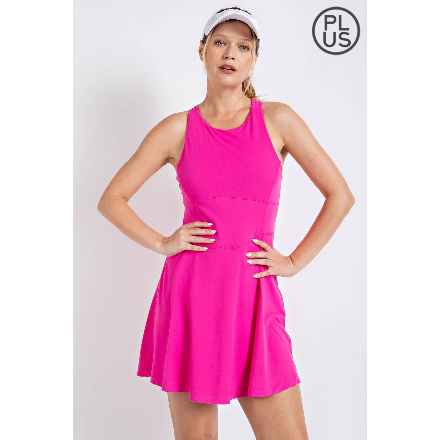 Rae Mode - Wholesale Athletic Dress - Women's - PLUS SIZE BUTTER ROMPER DRESS WITH KEYHOLE37