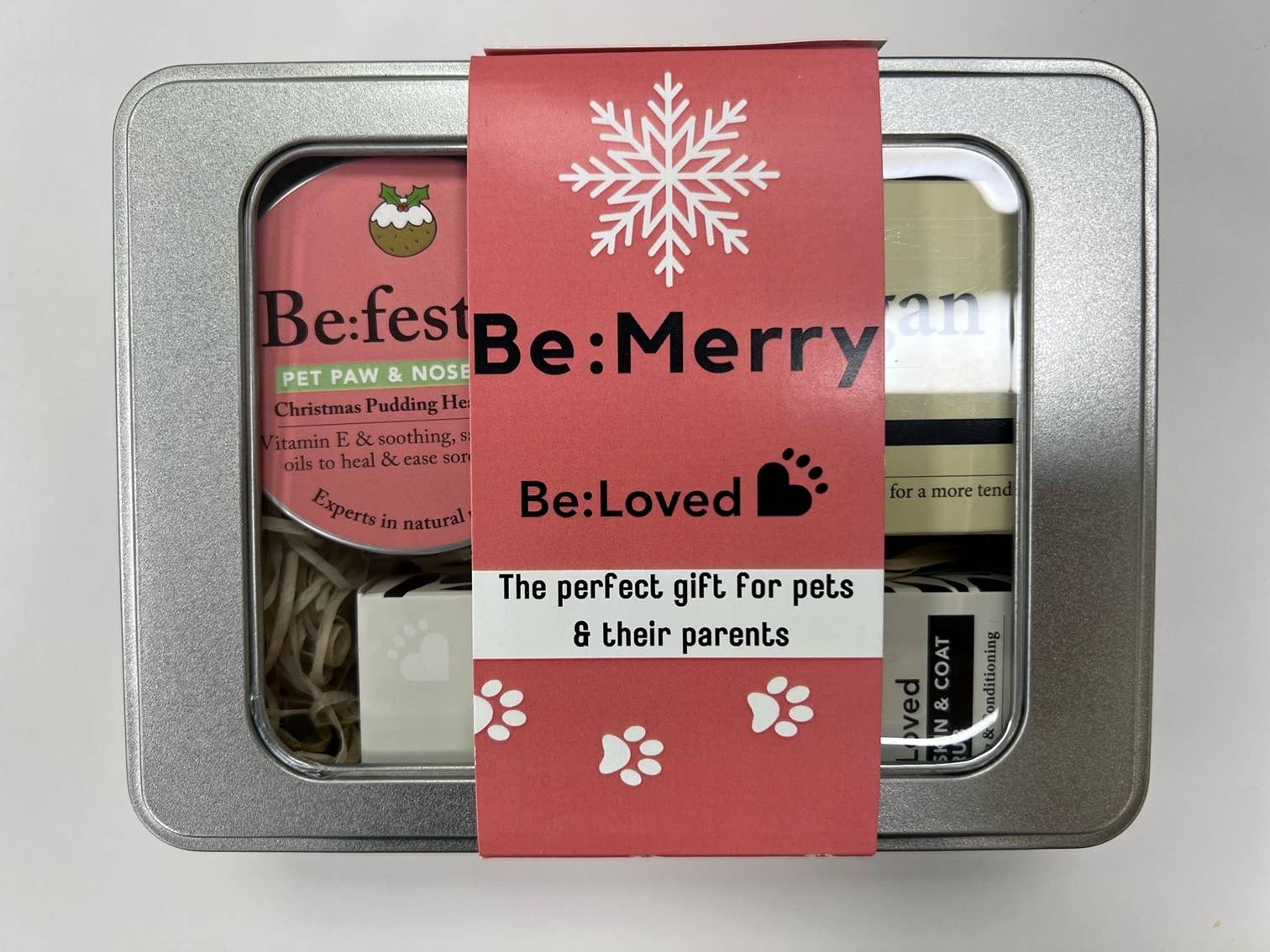 BeLoved, Natural Dog Grooming Products. - Vente Set de pochettes cadeaux - Coffret cadeau pour chien, Be Merry, cadeau parfait pour les animaux de compagnie et leurs proches6