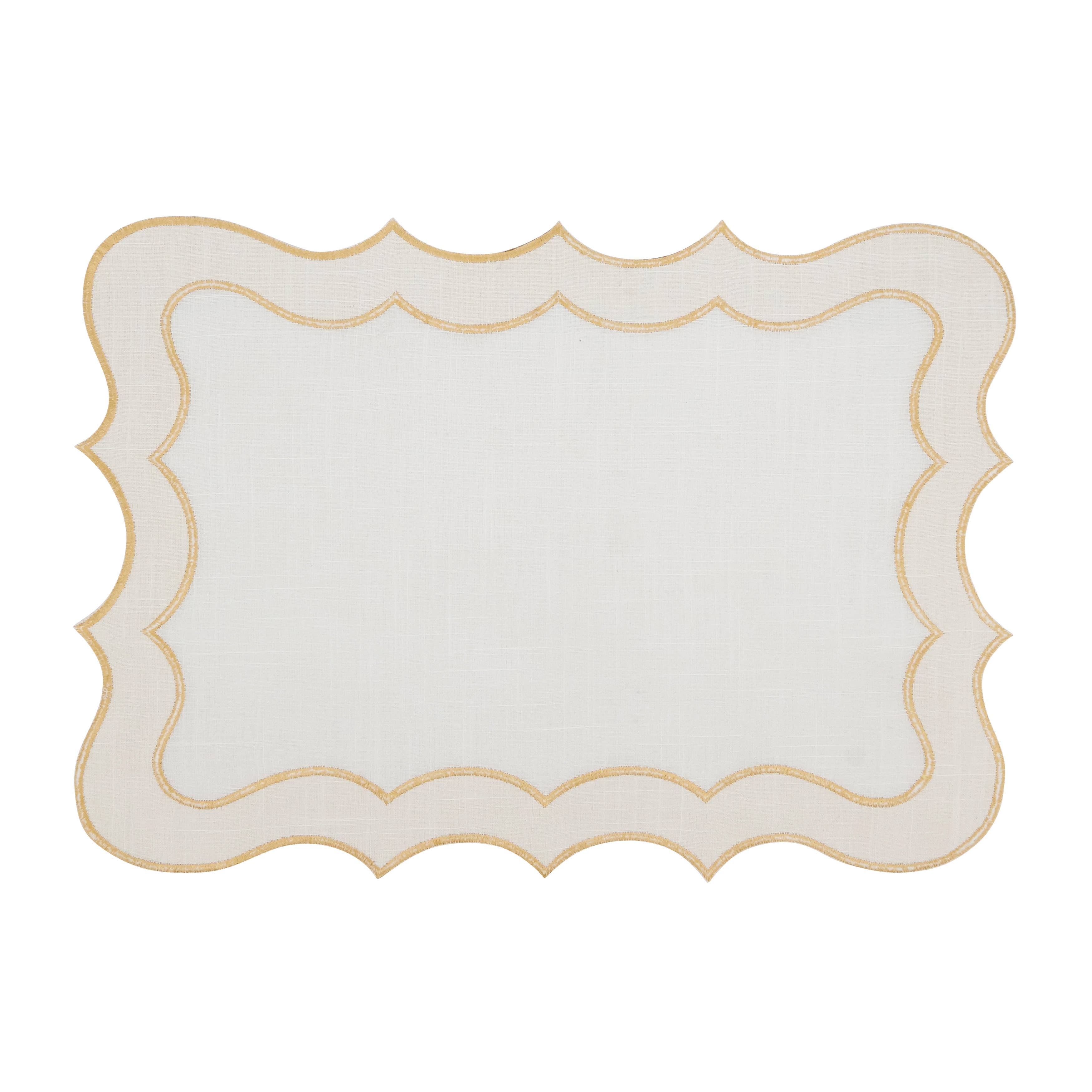 Saro Lifestyle - Vente Sets de table - Napperon à bordure en forme de pétoncle1