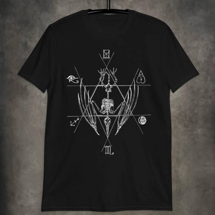 SOVRIN - Wholesale Screen Printed T-Shirt - Men's - creature skeleton mens unisex tshirt black