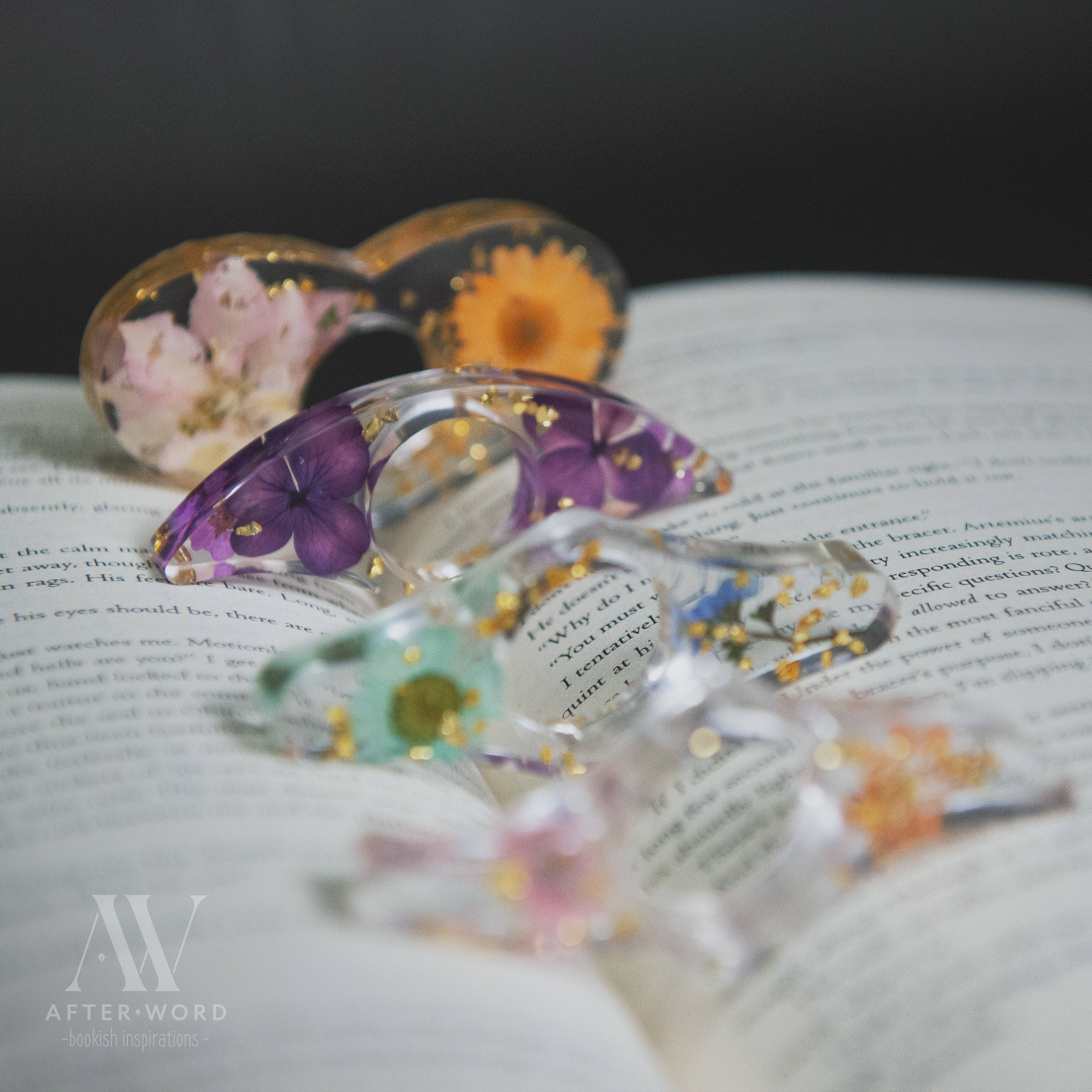 After Word - Wholesale Bookmark - Floral Resin Page Holders3