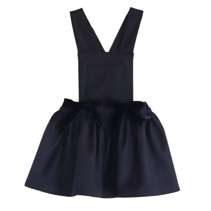 25663 Blue dungaree skirt for wholesale by Phi Clothing