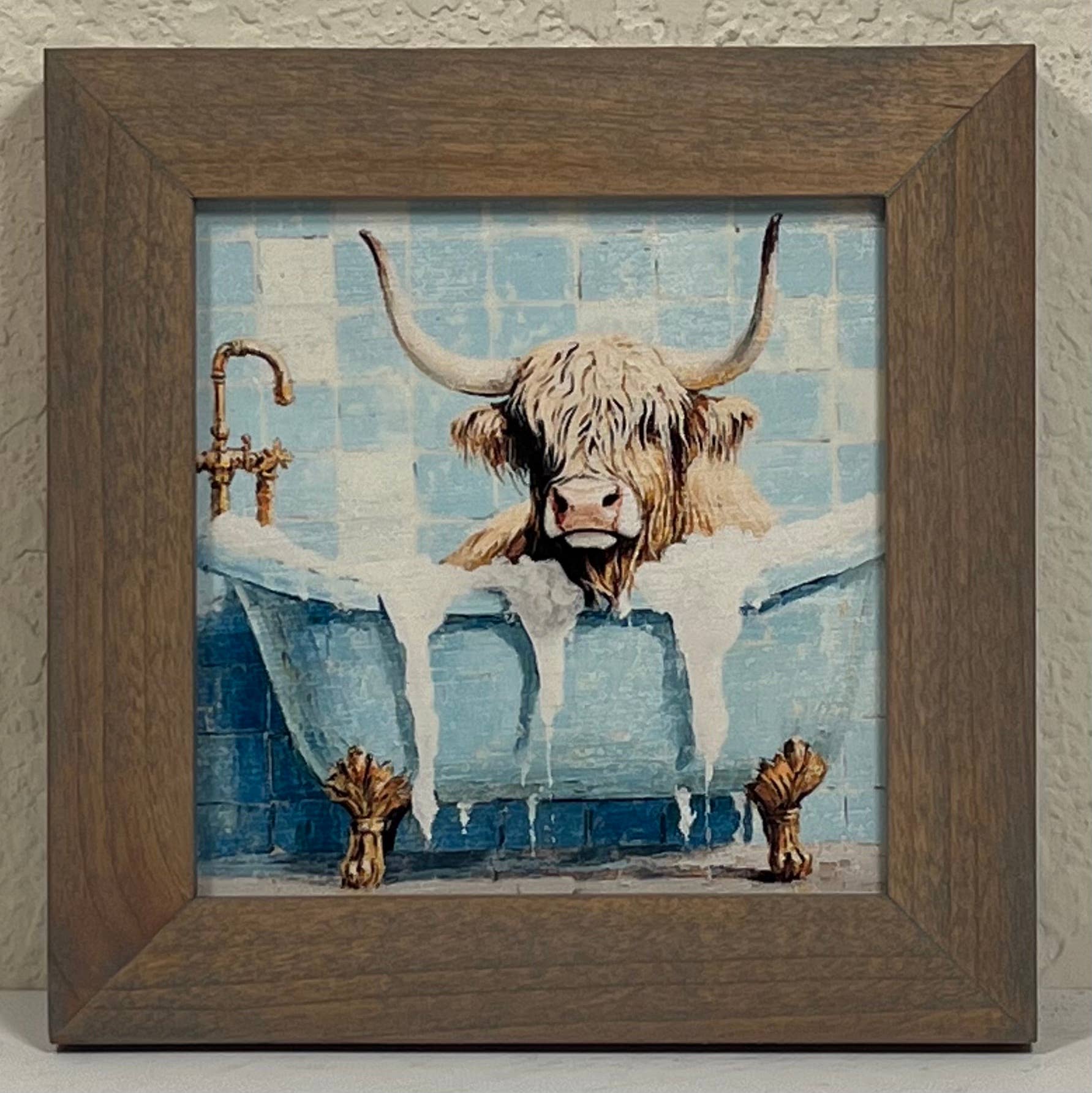 timber cove designs – Großhandel Wanddeko - Kind & Baby – Gerahmter Kunstdruck, Gerahmte Wandkunst, Kunst mit Hochlandrindern 2