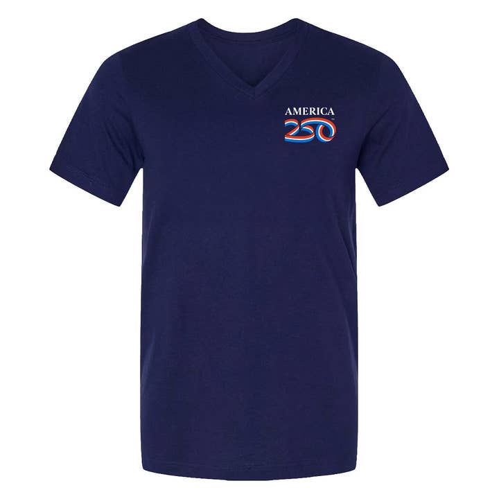 Modern V-Neck Tee, Navy for wholesale by America250