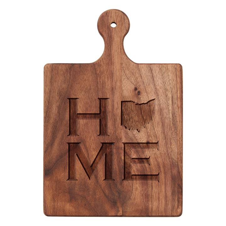 "Ohio" Artisan Walnut Paddle Board | 9" x 6" for wholesale by Sophistiplate