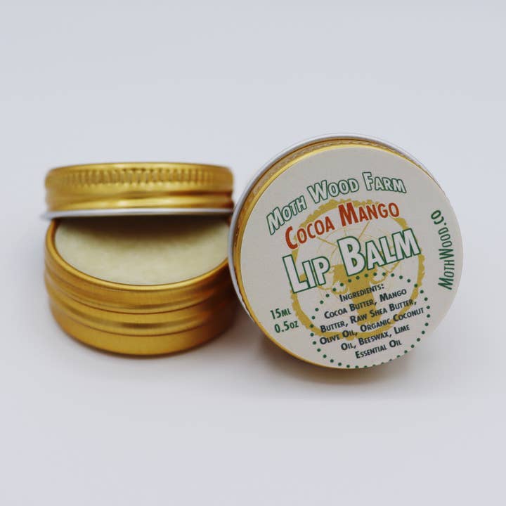 Cocoa Mango Lip Balm for wholesale by MOTH WOOD