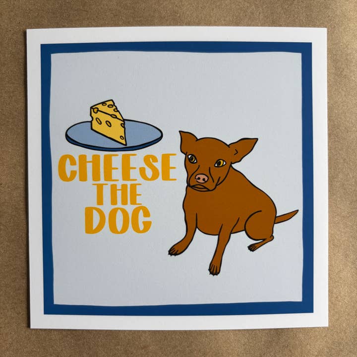 Cheese The Dog art print for wholesale by AnneArchy