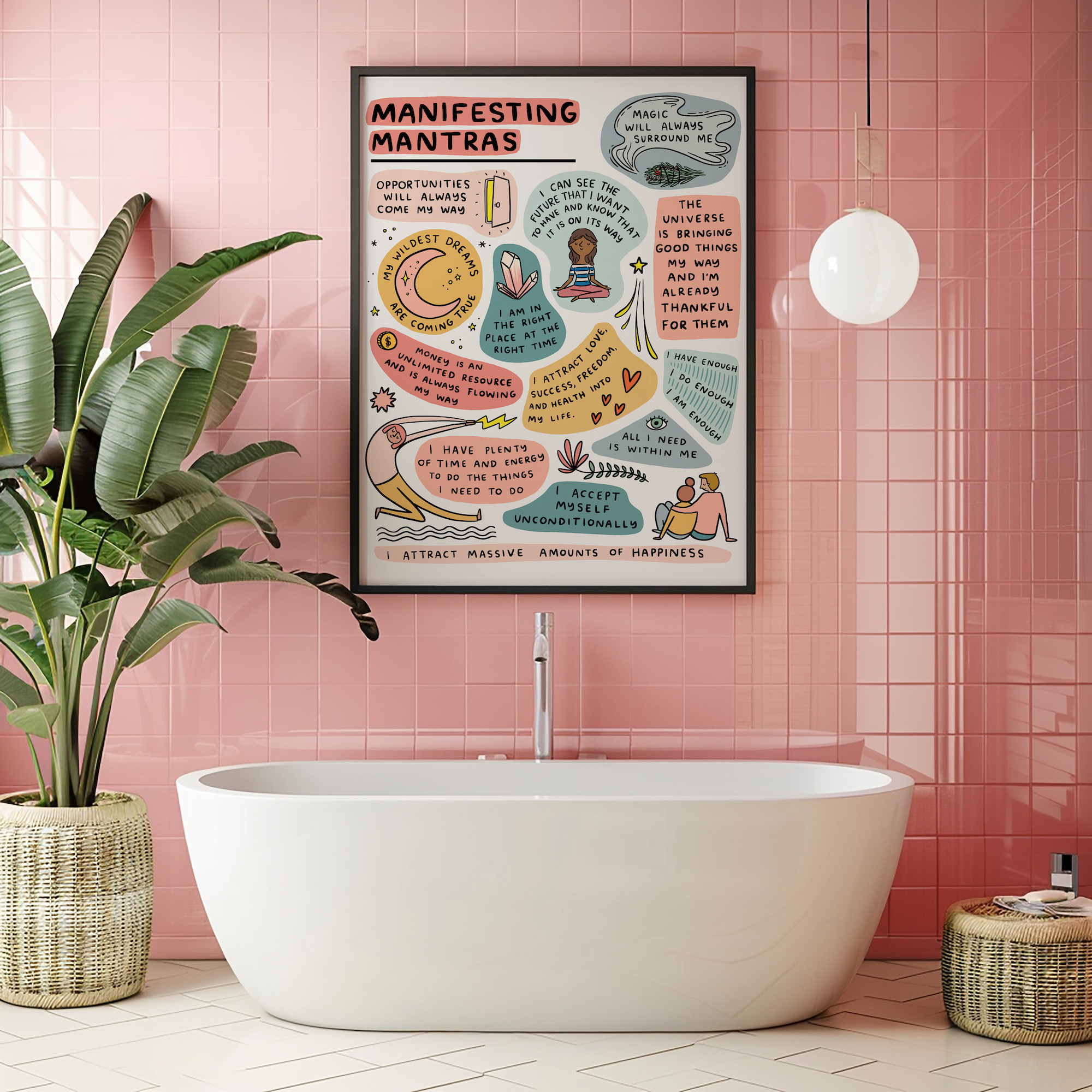 Abbie Ren Illustration - Wholesale Art Print - Manifesting Mantras Art Print 8x101