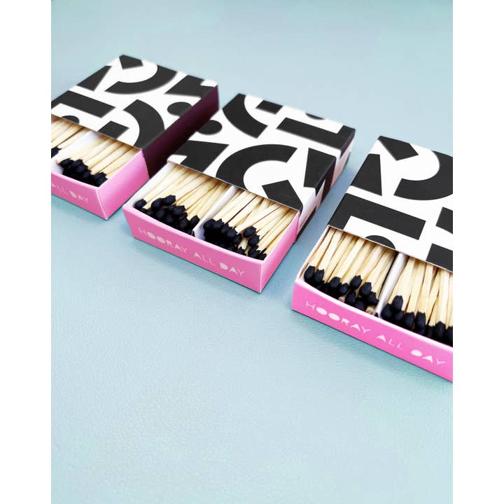 Hooray All Day - Wholesale Matches - Wooden Matches in Modern 2" Desktop Box