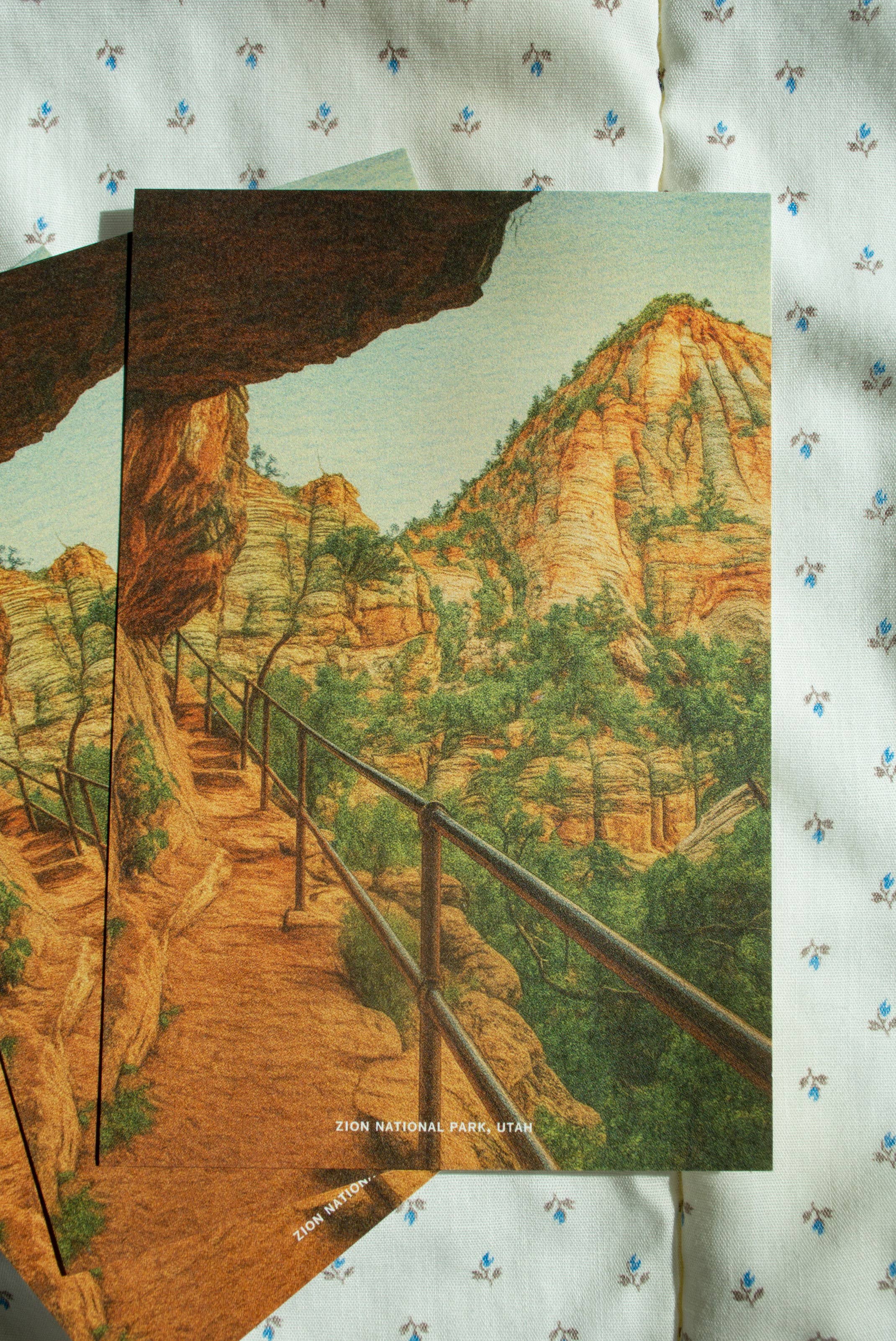 Traildust Goods - Wholesale Postcard - Zion National Park John Muir Vintage Inspired 4x6 Postcards 0