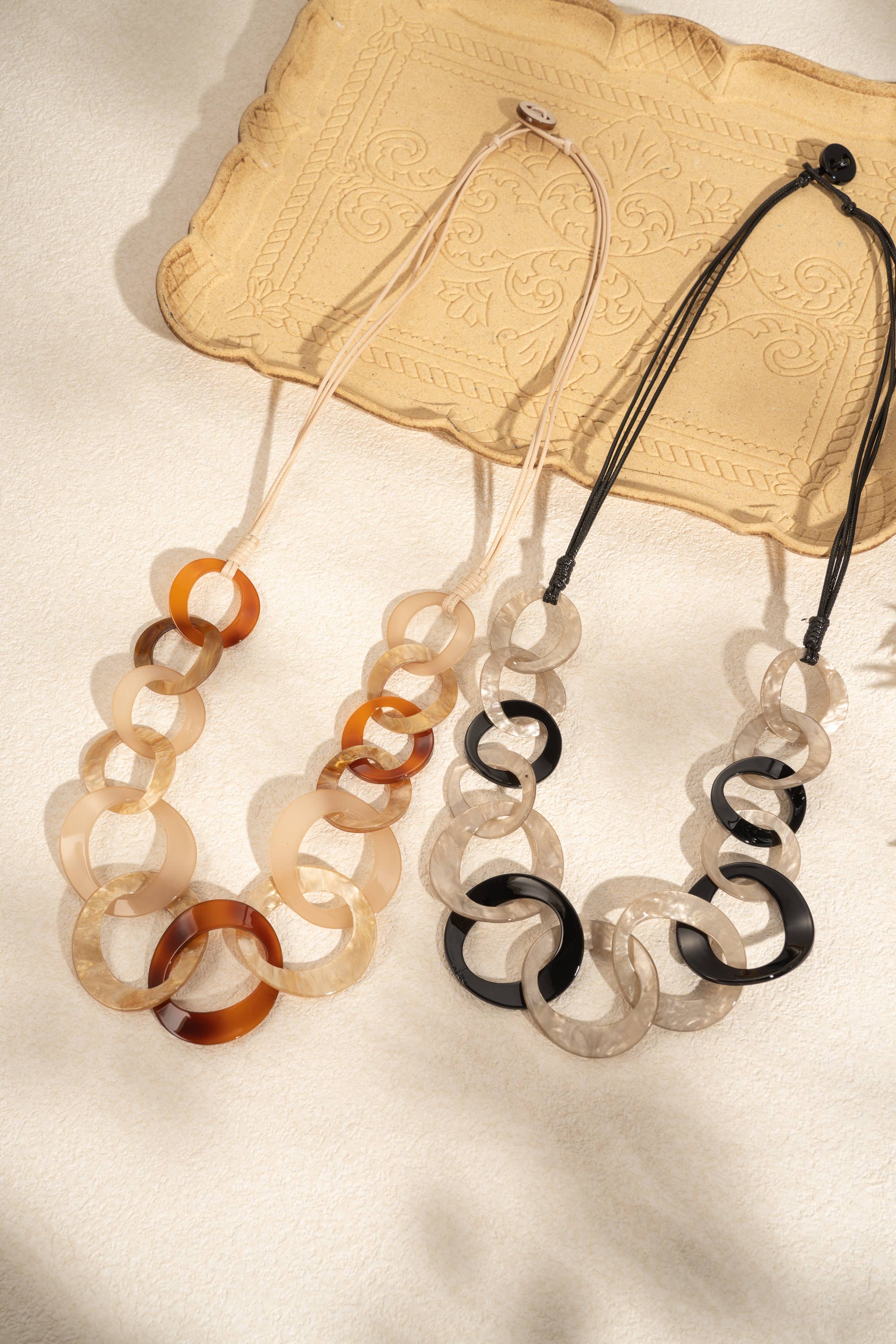 COSMOS - Wholesale Beaded/Pearl Necklace - Long Link Necklace Resin Bohemian Chic2