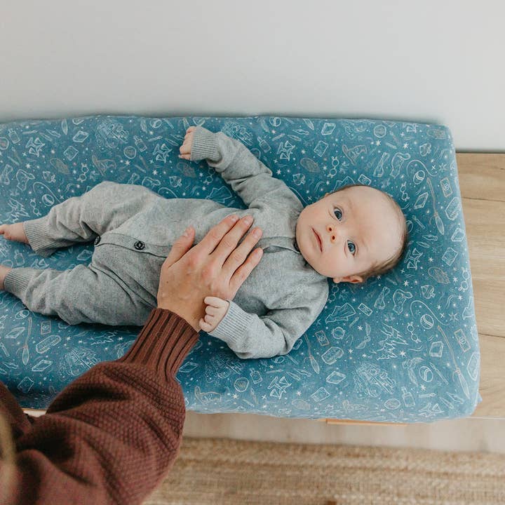 Copper Pearl - Wholesale Changing Mat/Pad Cover - Baby - Premium Knit Diaper Changing Pad Cover - Hogwarts1