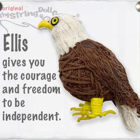 Porte-clés Ellis the Bald Eagle String Doll pour la vente par Kamibashi
