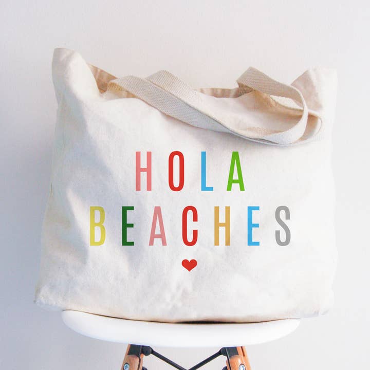 Love You a Latte Shop - Venta al por mayor Bolsa de asa- Mujer - Colorida bolsa Hola Beaches, 2 tamaños0
