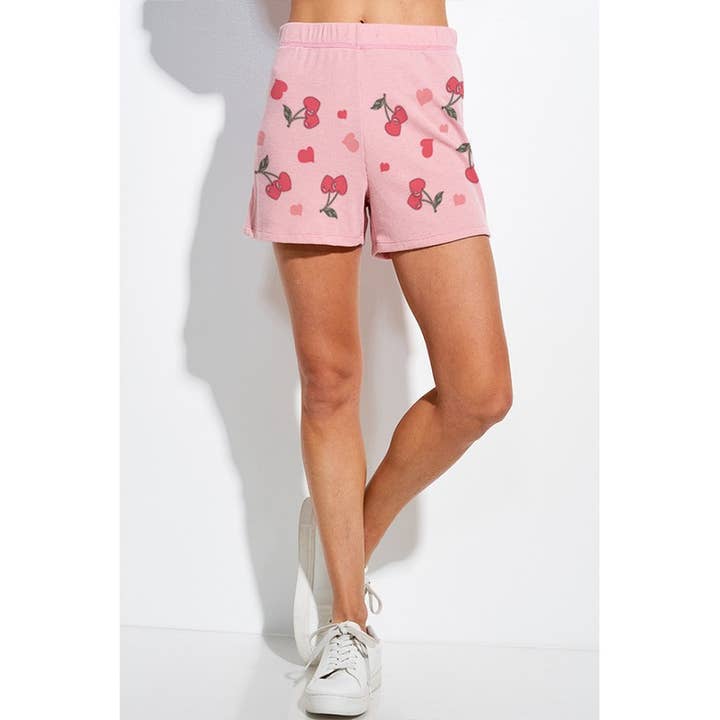 Lemon Tree - Wholesale Lounge Set - Women's - Cherry much print lounge short pants set6