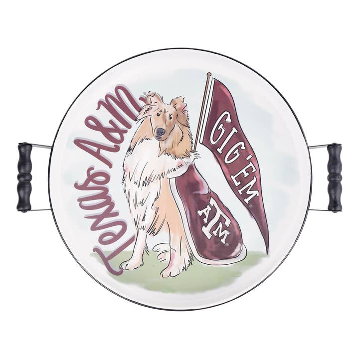 Texas A&M Mascot Enamel Tray for wholesale by Glory Haus