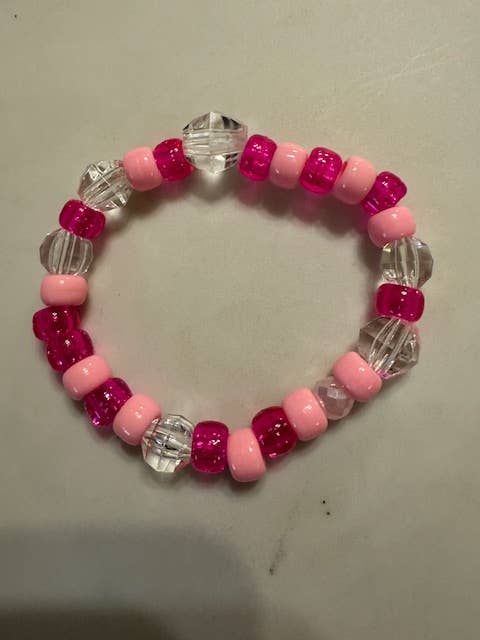 Pink Pony Bead Bracelet for wholesale by Ida Gee’s Custom Jewelry & Accessories