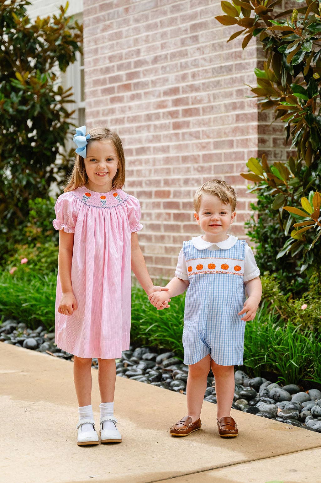 Ruth and Ralph - Wholesale Dress - Kids - Pumpkins Smocked Helen Dress4