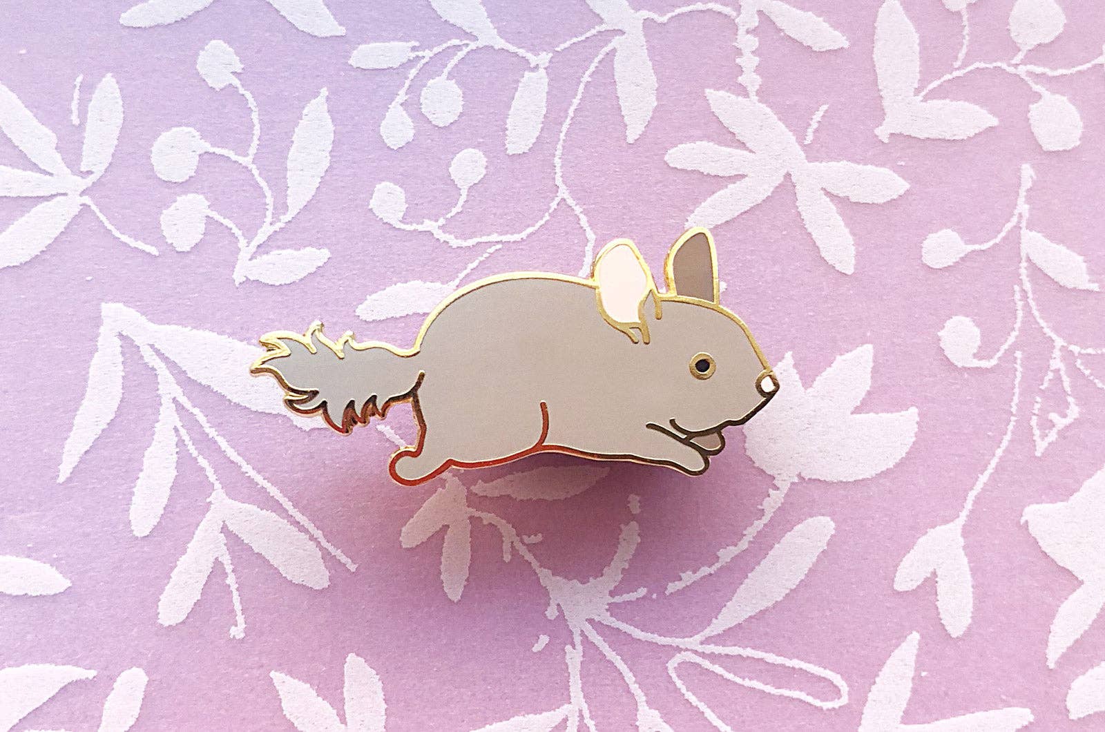 Alum and Ink - Wholesale Lapel Pin/Button - Chibi Chinchilla Enamel Pin1