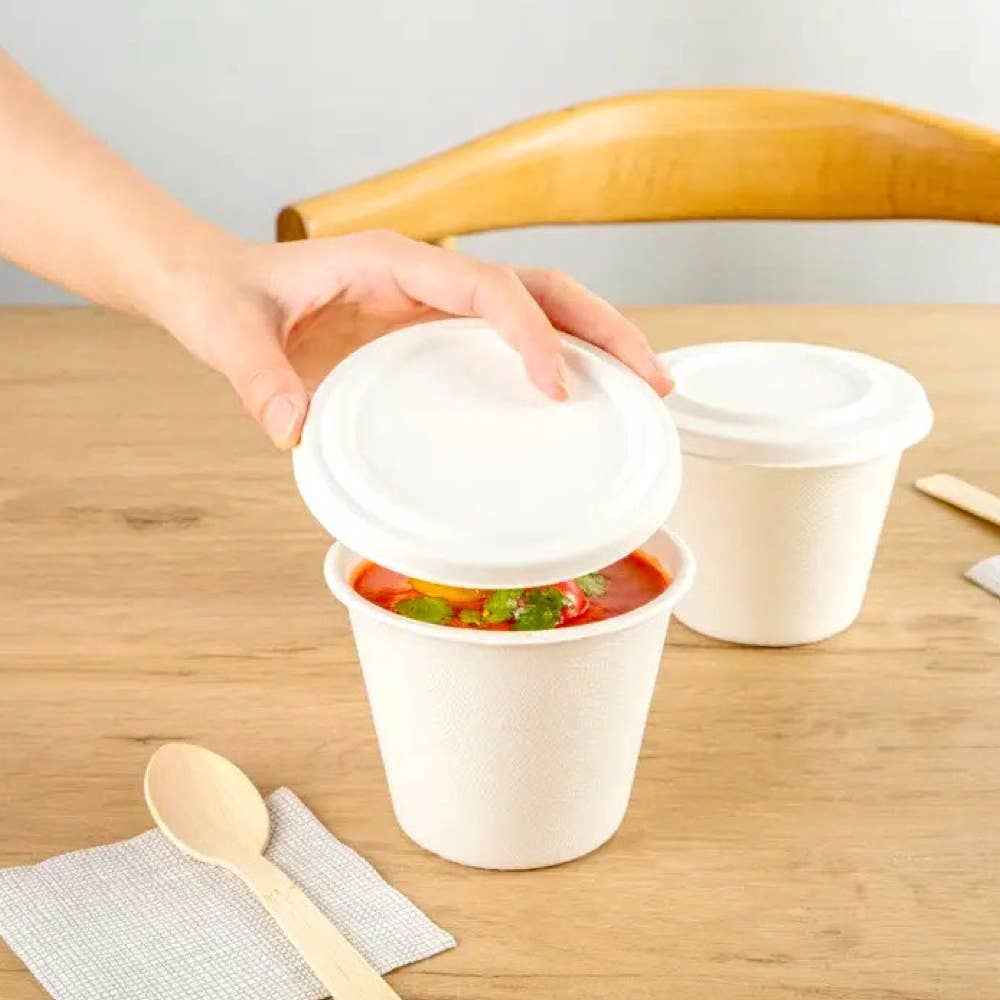 Reharvest - Vente Boîtes de conservation - Récipient à soupe biodégradable de 17 oz avec couvercle [Paquet de 600]8