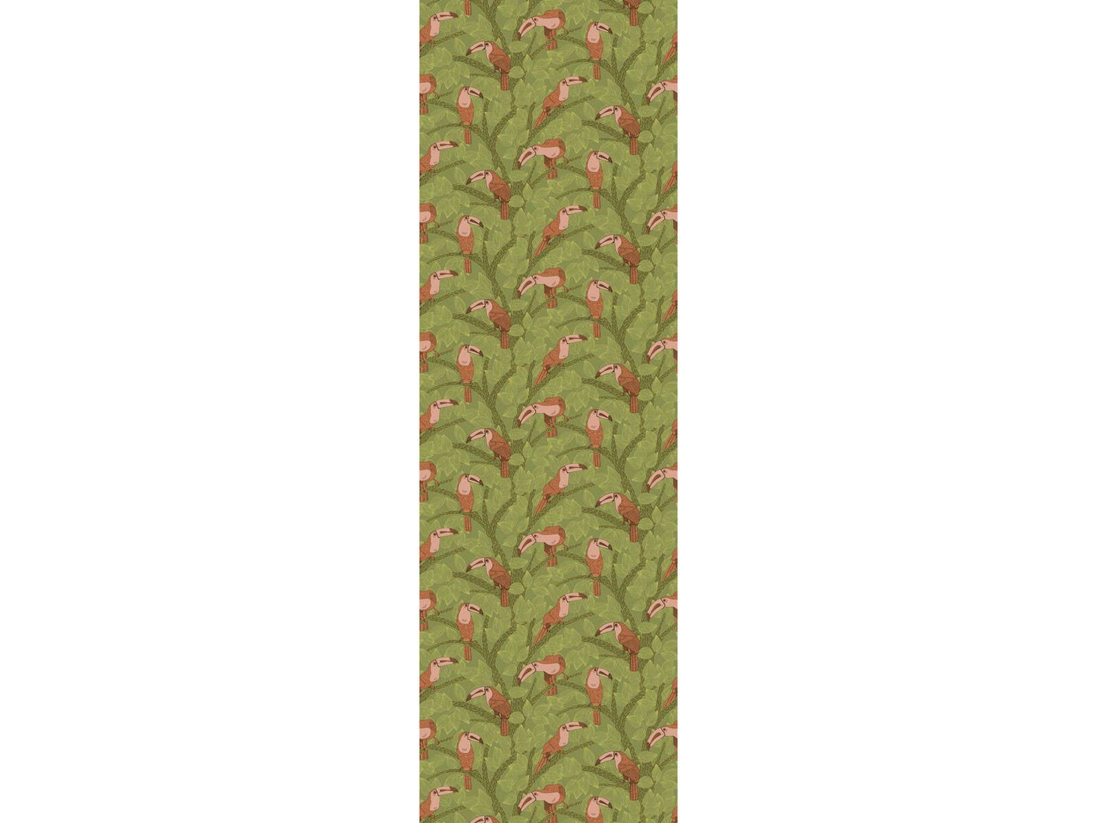 Le Grand Cirque - Wholesale Wallpaper - Toucans Self-Adhesive Vinyl Wallpaper 80 x 255 cm Light Green1