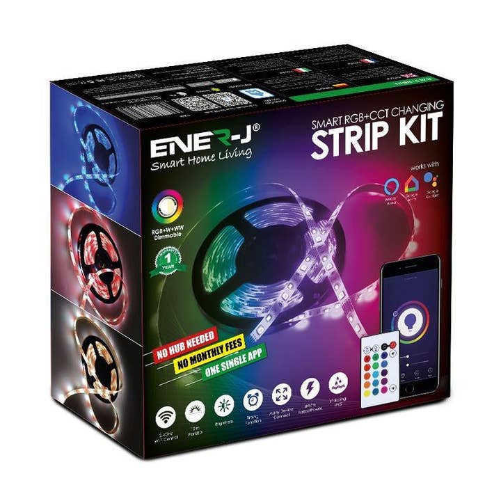 ENER-J – wholesale String lights – Smart WiFi RGB+CCT Changing & Dimm IP65 LED Strip0