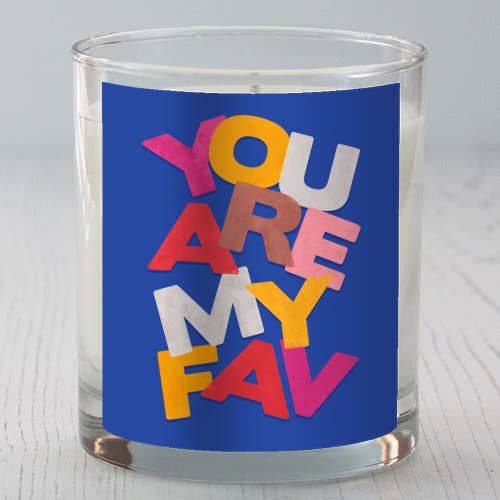 Bougies parfumées 'YOU ARE MY FAV' pour la vente par ART WOW