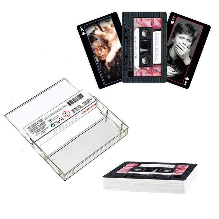 David Bowie Cassette Playing Cards for wholesale by AQUARIUS, GAMAGO, ICUP, & ROCK SAWS by NMR Brands
