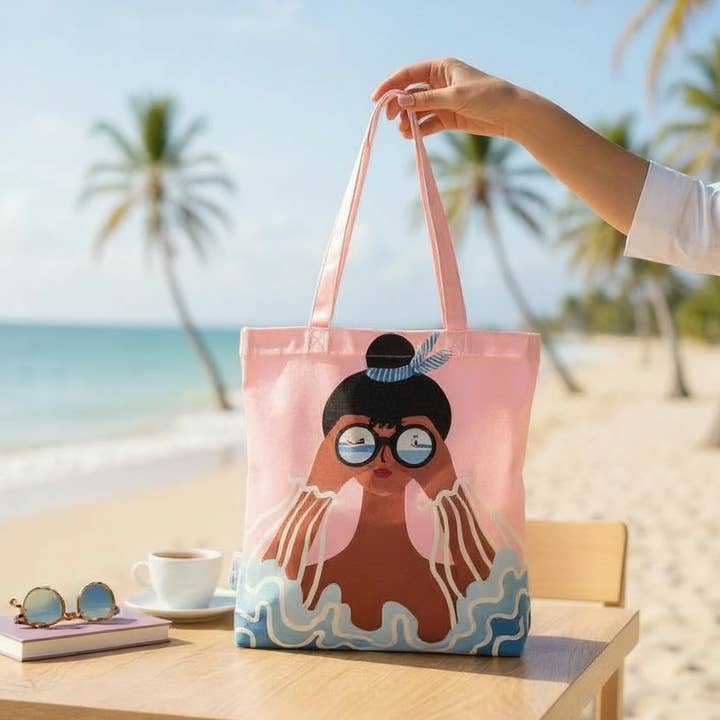 Angela Wan Art - Wholesale Tote Bag - Women's - See What I See Tote Bag – Hawaii-Inspired Art Tote for Beach & Everyday Use2