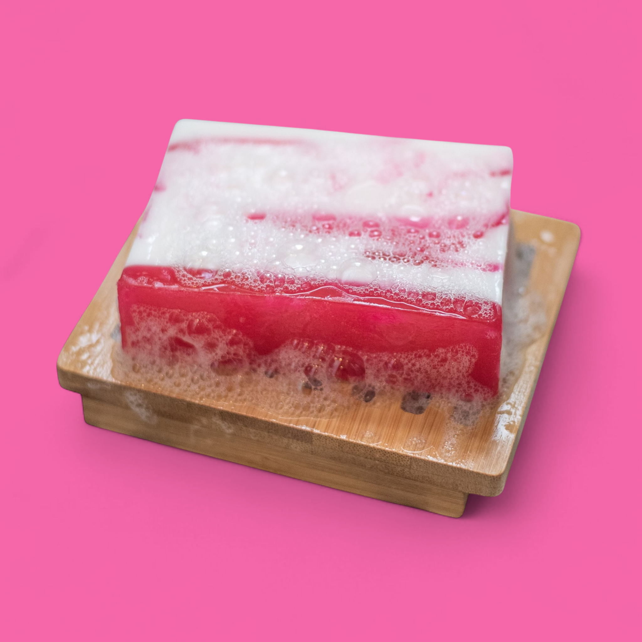 Glasgow Soap Company Ltd – wholesale Bar Soap – Raspberry Ripple Handmade Soap Slice 120g3