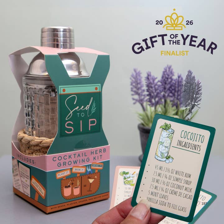 Seed to Sip Grow Your Own Cocktails Gift Set for wholesale by Boxer Gifts