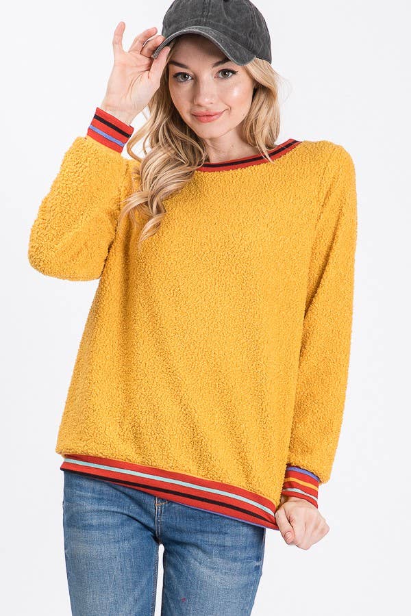 lovely melody - Vente Pull en maille – femme - 7852-Sweat-shirt ours en peluche1