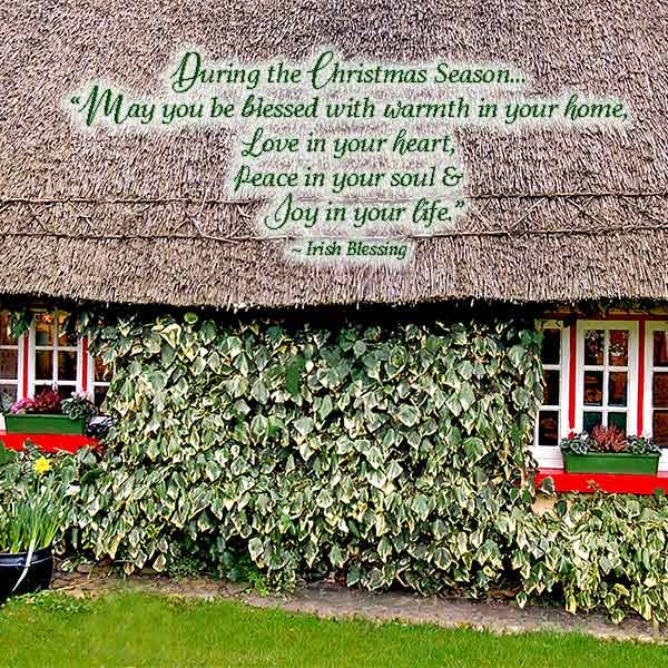 Carte de Noël Irish Thatch Home pour la vente par MUNDO IMAGES