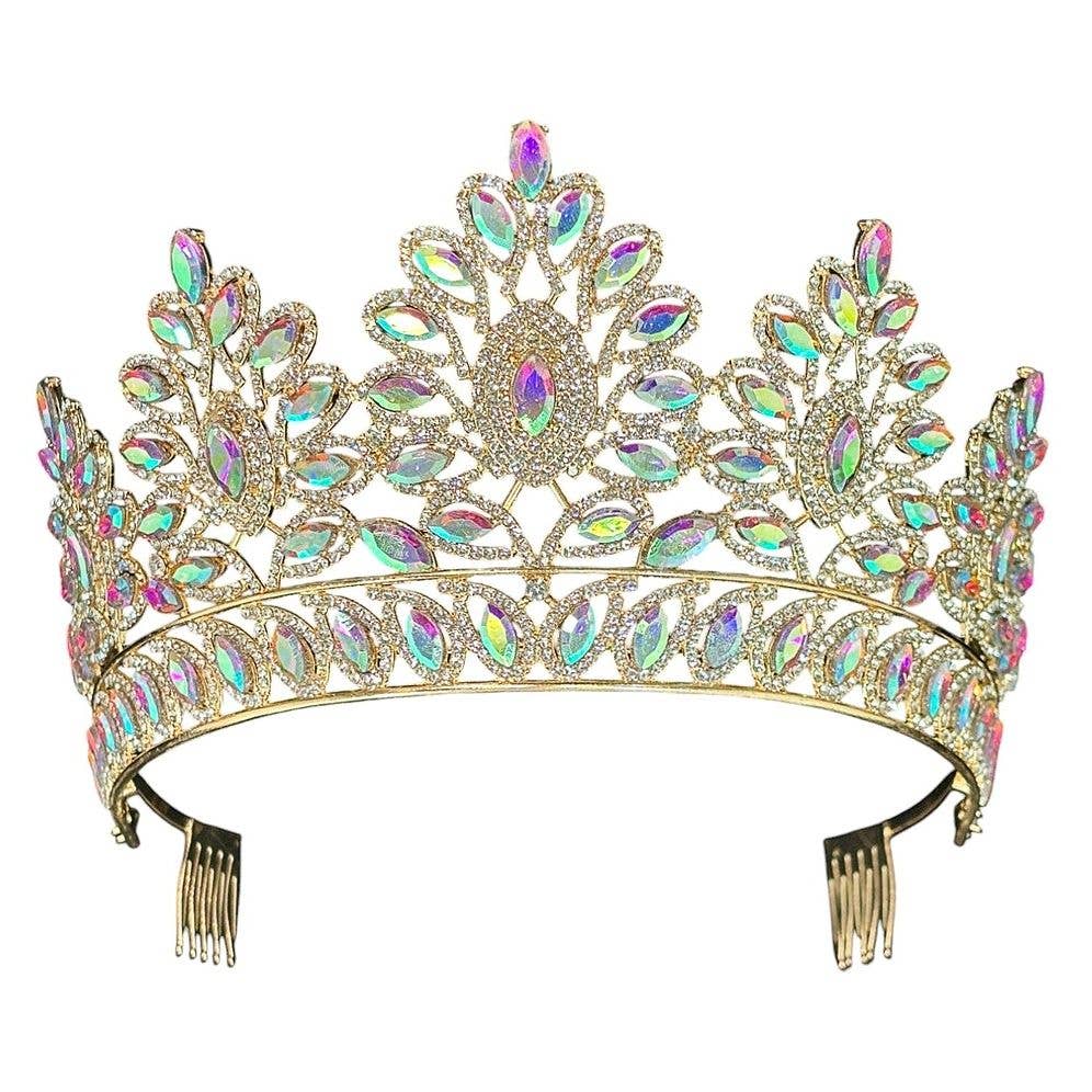 Diacly - Wholesale Tiara - Women's - Sophisticated Flower Marquise Rhinestone Tiara3