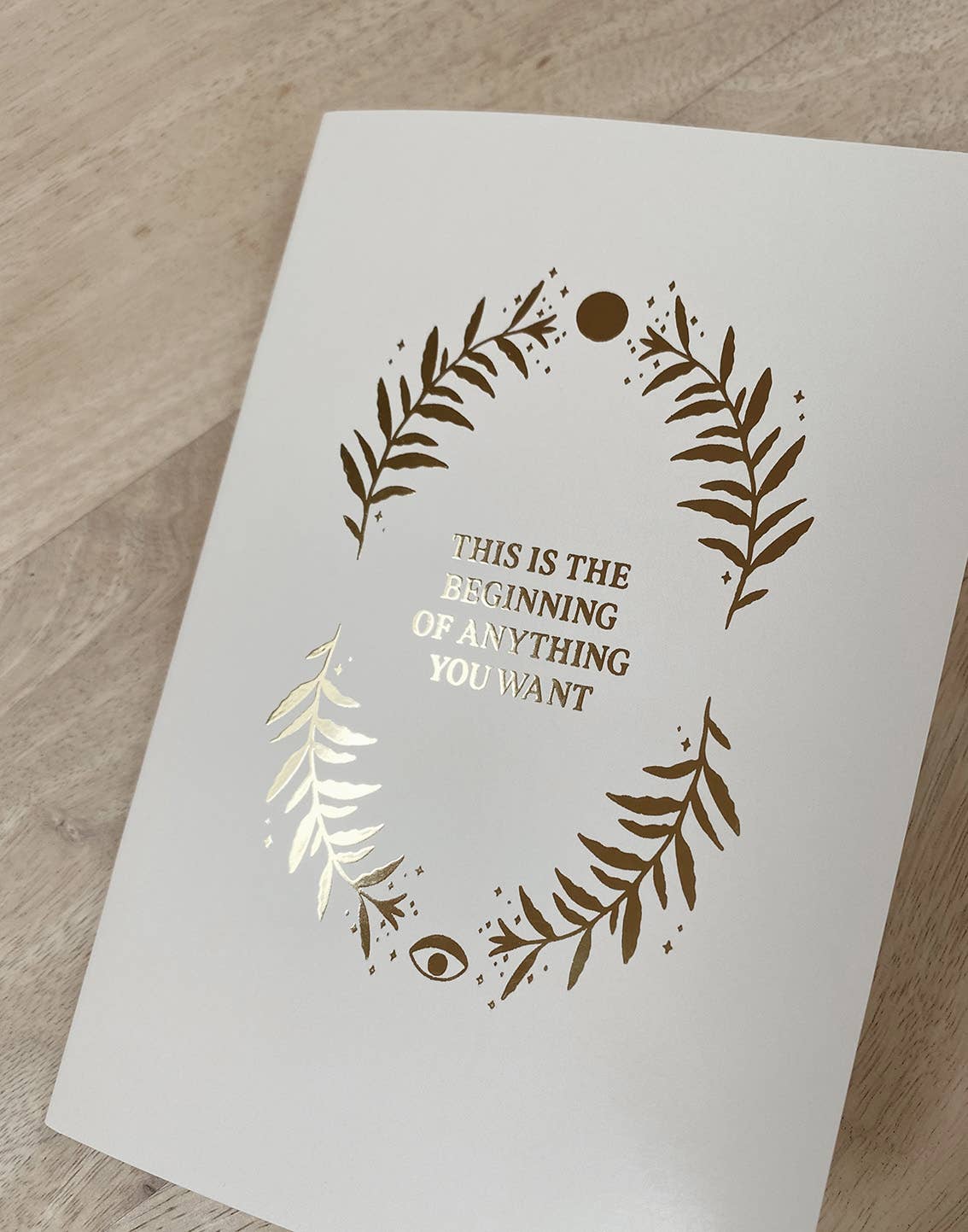 Anna Cosma - Wholesale Notebook - THE BEGINNING OF EVERYTHING YOU WANT - BLANC - GOLD JOURNAL2