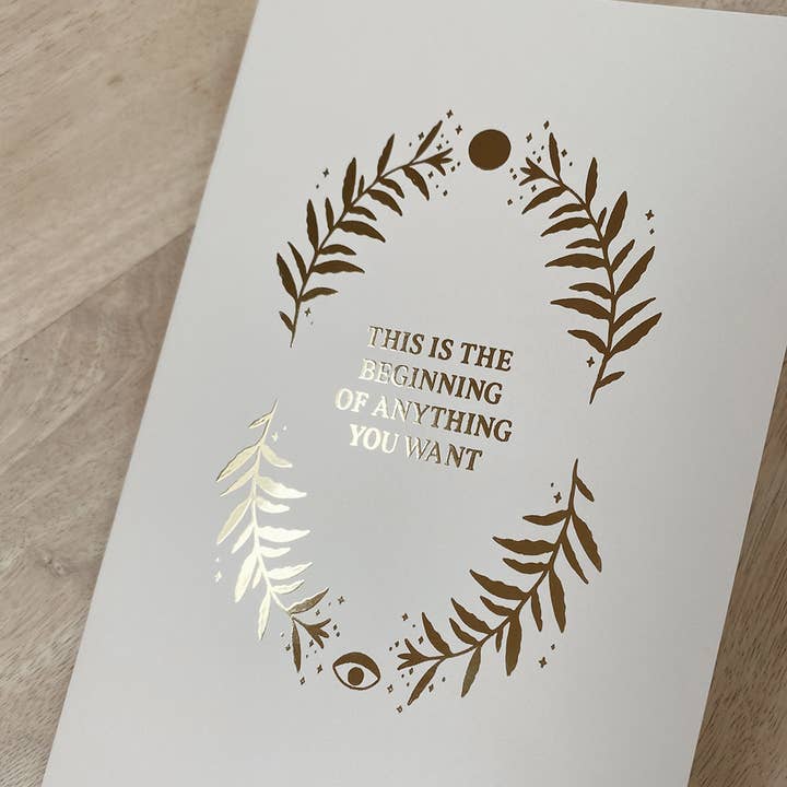 Anna Cosma - Wholesale Notebook - THE BEGINNING OF EVERYTHING YOU WANT - BLANC - GOLD JOURNAL2