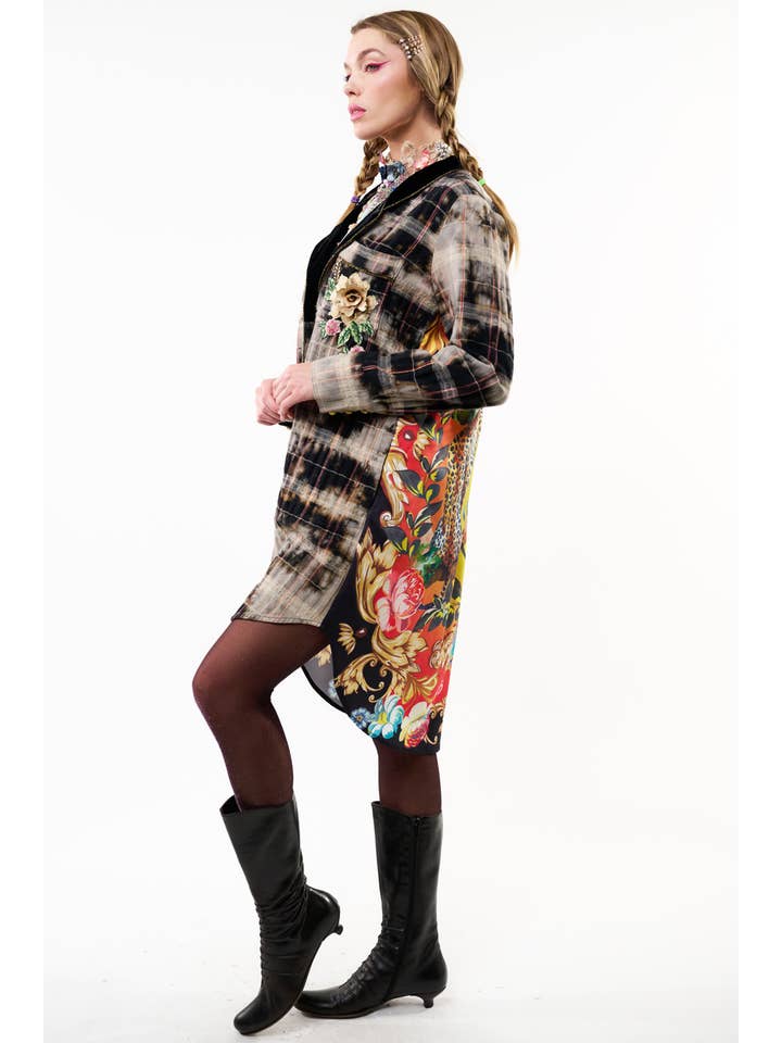 Queen Rules Shirt Dress - Oxidized Black for wholesale on Faire6