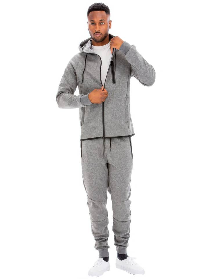 CC Wholesale Clothing - Wholesale Lounge Set - Men's - Mens Full Zip Sweat Pant Sweat Set16