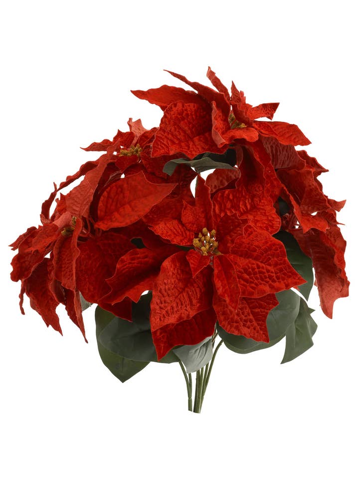 BUSH POINSETTIA RED 5 FLWRS for wholesale by Studio Specialties