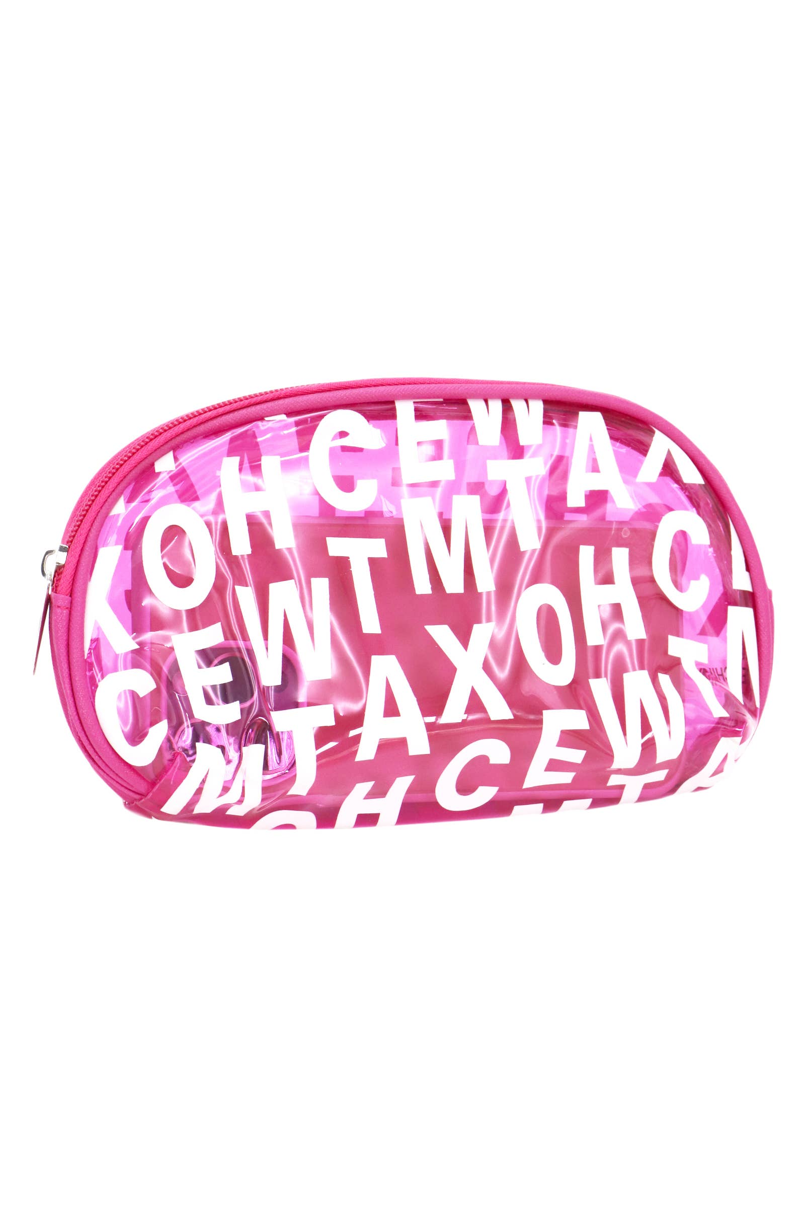 Cap Zone - Wholesale Makeup/Cosmetic Bag - Alphabet Monogram Clear PVC Toiletry Cosmetic Bag1