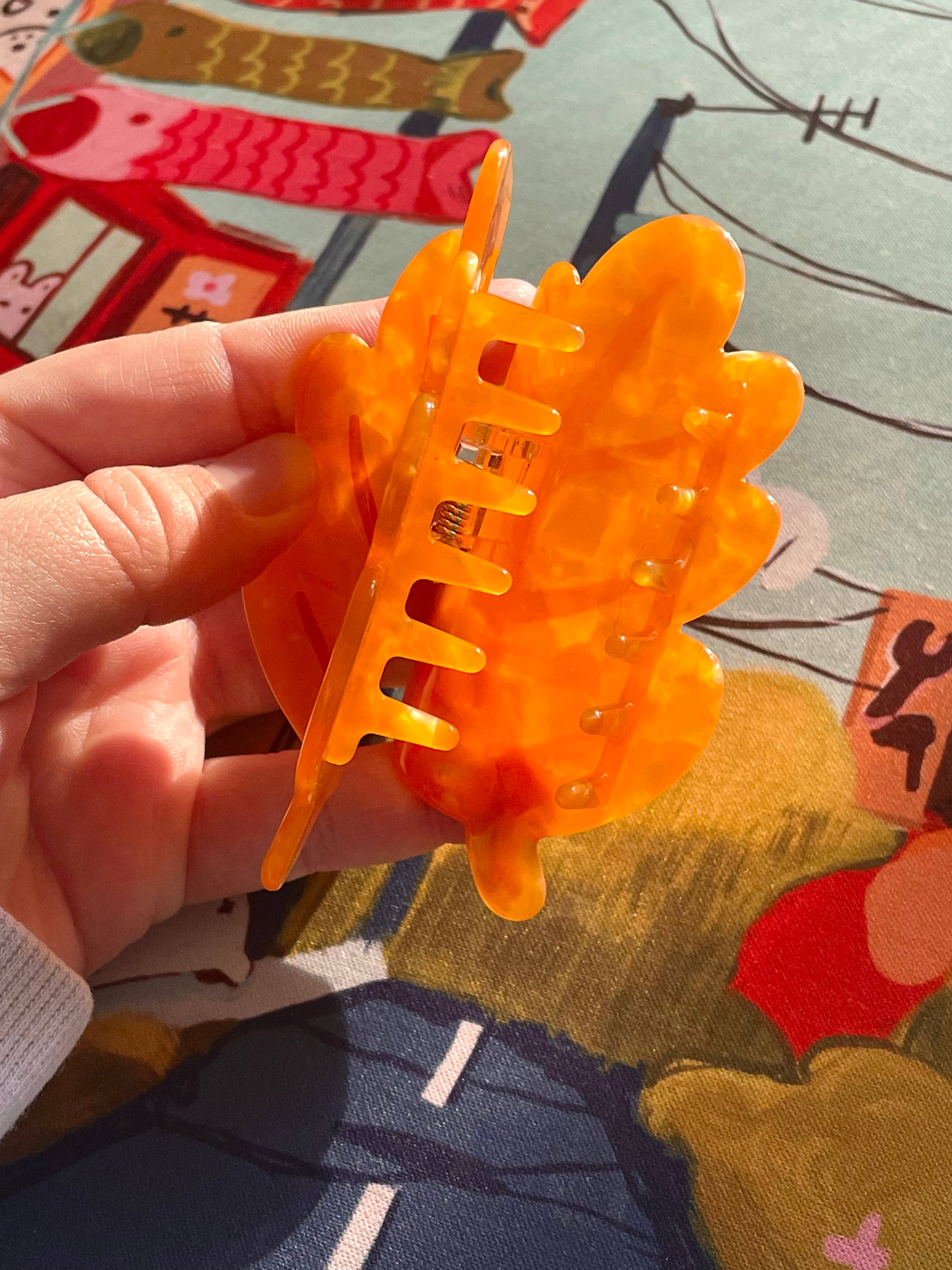 Paper Rat Illustrations - Wholesale Hair Clip - Women's - Autumn Leaf Claw Clip3