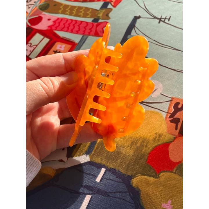 Paper Rat Illustrations - Wholesale Hair Clip - Women's - Autumn Leaf Claw Clip3